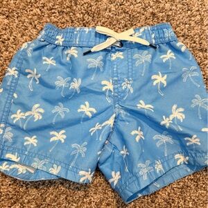 H&M Blue Palm Tree Print Kids Shorts